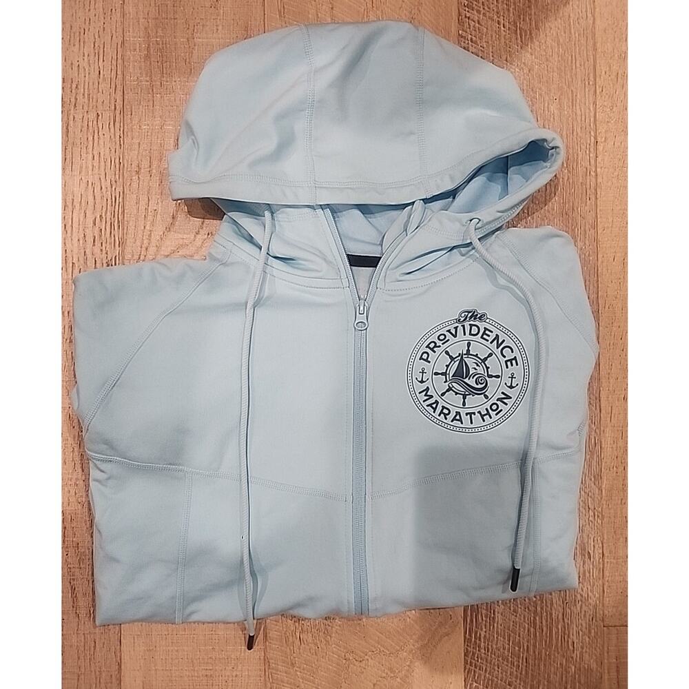 Ventures Endurance Womens Medium Aqua Providence Marathon Hoodie Jacket Zip